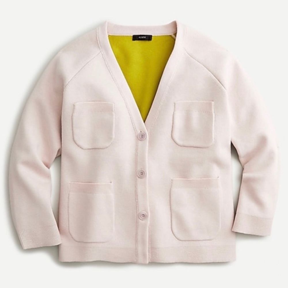 J. Crew Front Pocket Cropped Sweater Blazer / Cardigan